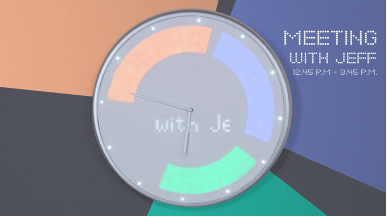 見るだけでスケジュール管理できる時計 Glance Clock Iotechnews